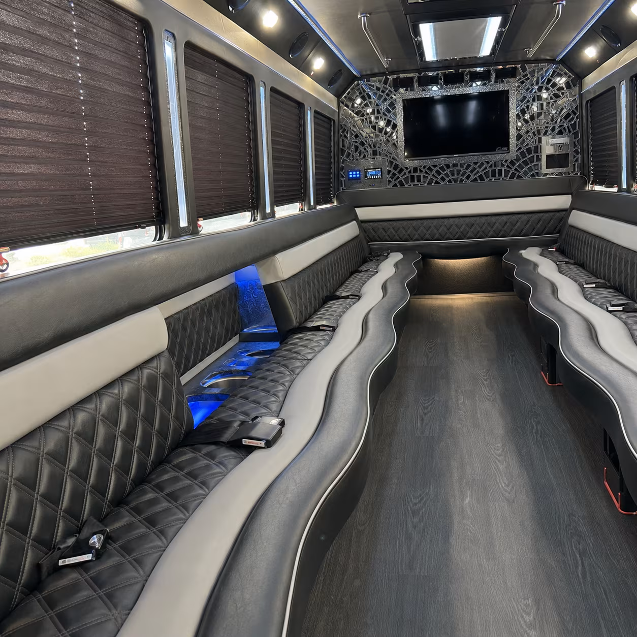 15 Passenger Party Bus Interior