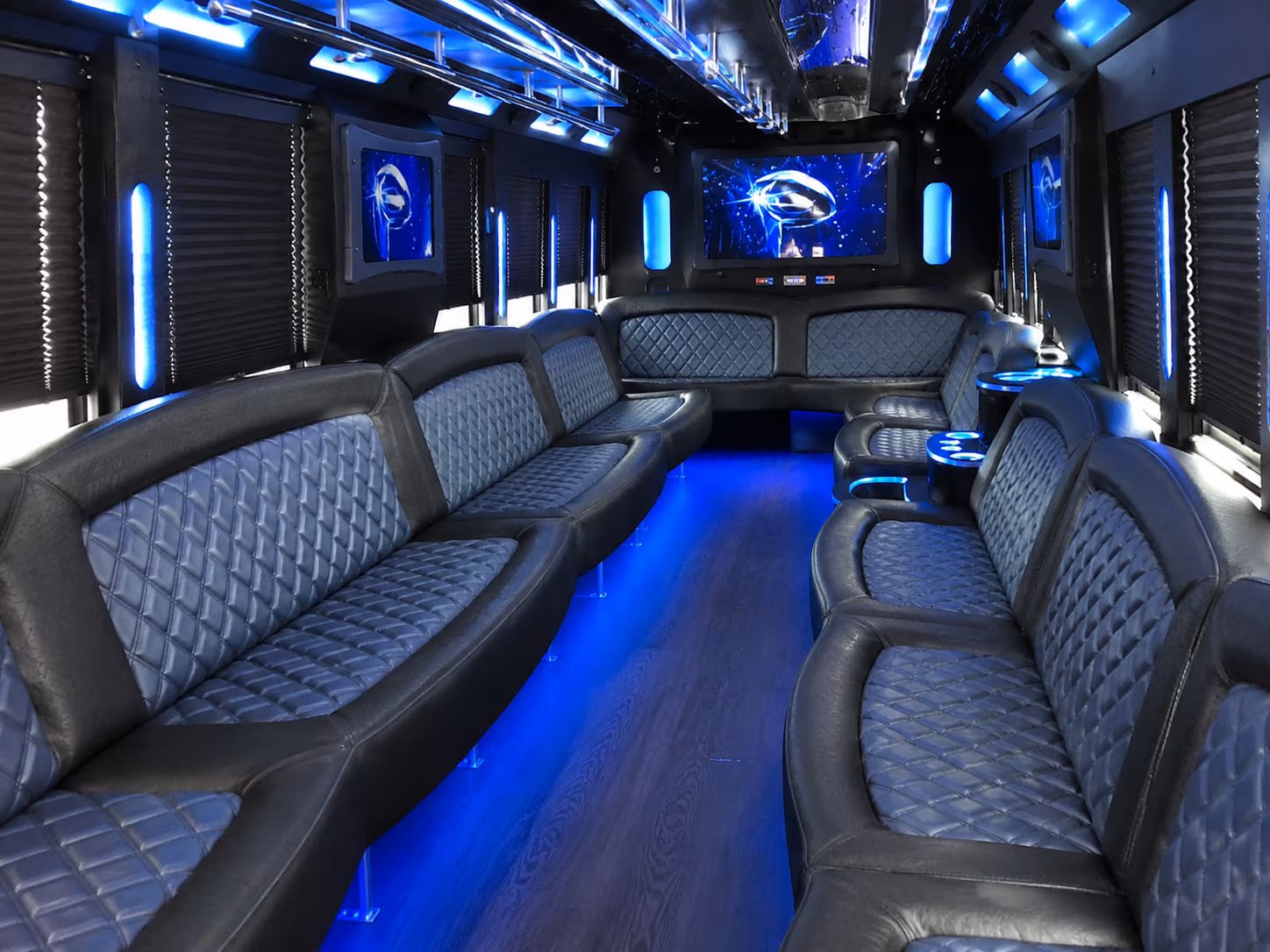 Group beside a Mercedes Sprinter limo in Torrance