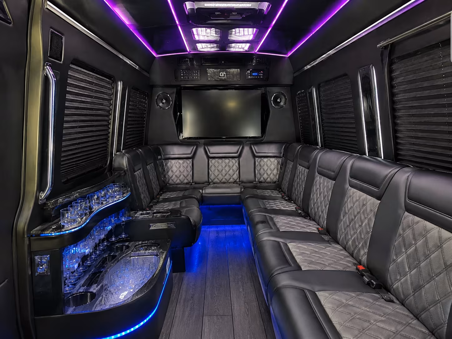 14 Passenger Sprinter Limo Interior