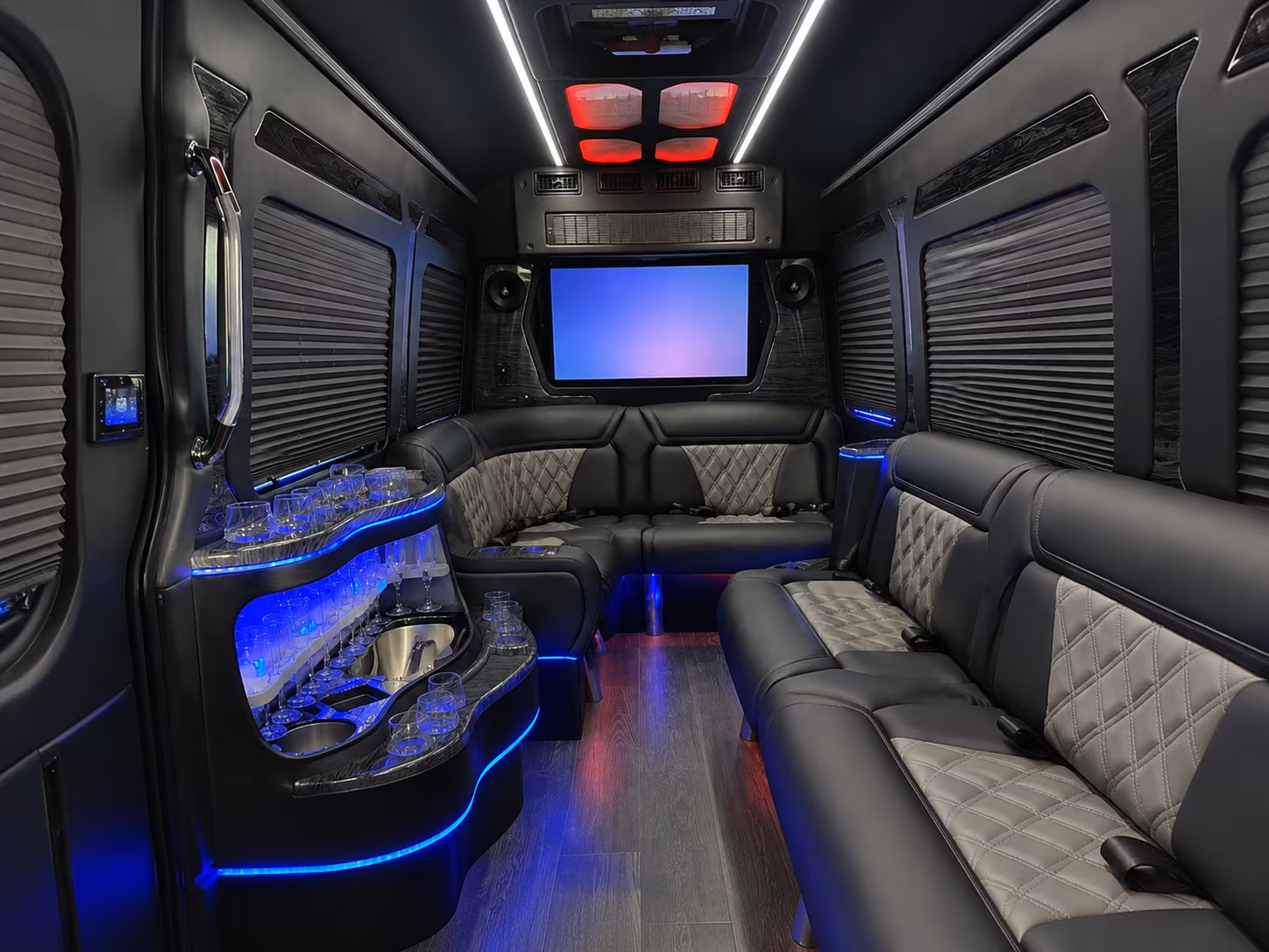 Torrance Corporate Transportation party bus exterior