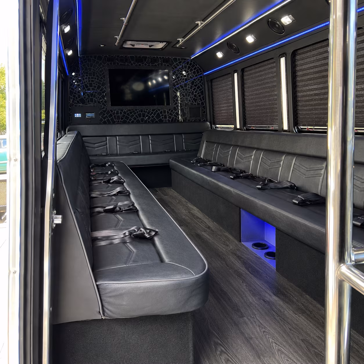 Torrance Private Event Transportation party bus exterior