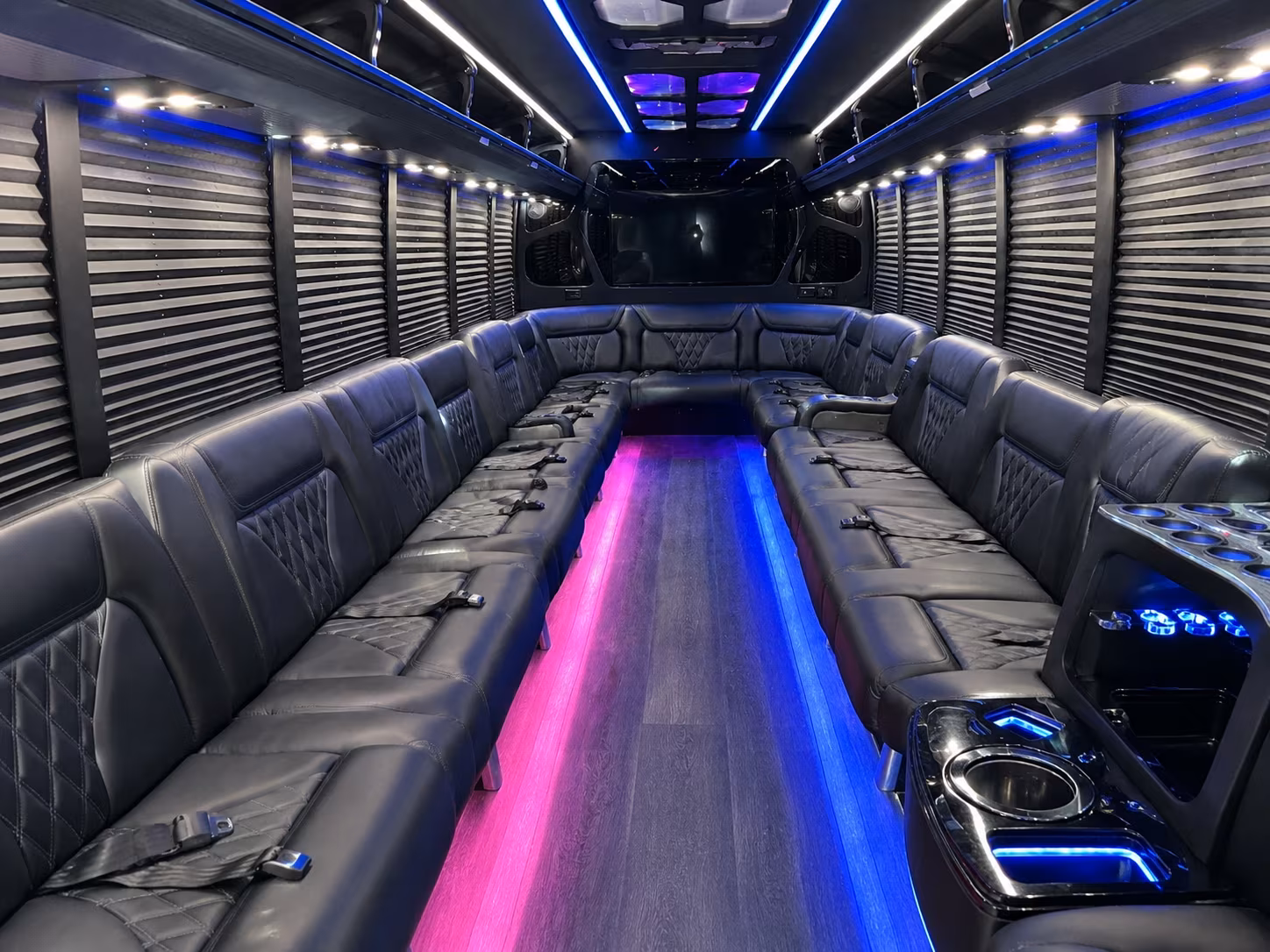 Torrance Prom & Homecoming Transportation party bus interior