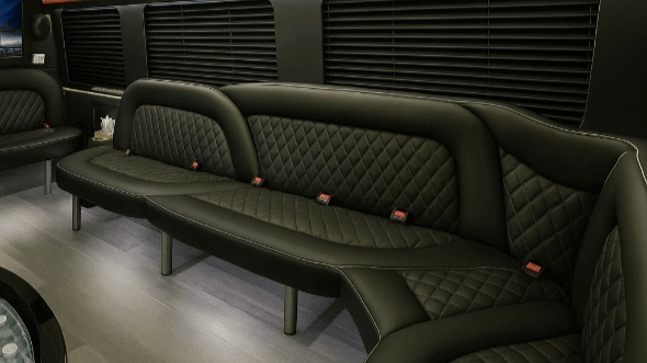 Interior of Torrance Party Bus Company's 15 Passenger Party Bus in Lynwood