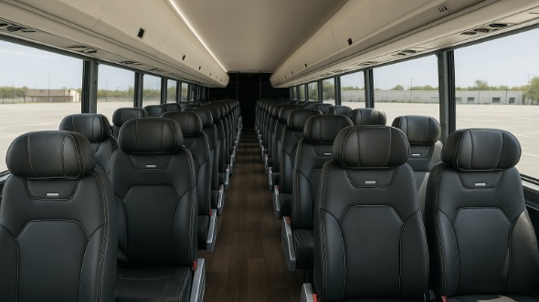 Interior of Torrance Party Bus Company's 25 Passenger Mini Bus in Torrance