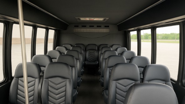 Interior of Torrance Party Bus Company's 30 Passenger Minibus in Torrance
