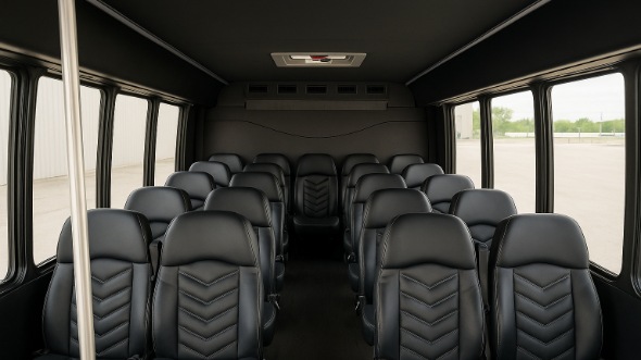 Interior of Torrance Party Bus Company's 35 Passenger Mini Bus in Torrance