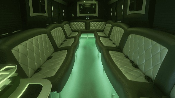 Interior of Torrance Party Bus Company's 40 Passenger Party Bus in Compton