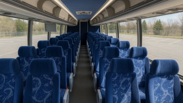 Interior of Torrance Party Bus Company's 45 Passenger Charter Bus in Torrance