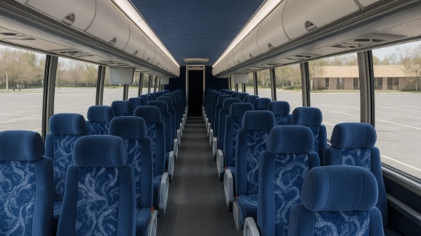 Interior of Torrance Party Bus Company's 46 Passenger Charter Bus in Torrance