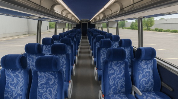 Interior of Torrance Party Bus Company's 47 Passenger Charter Bus in Torrance