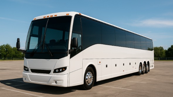 Exterior of Torrance Party Bus Company's 48 Passenger Charter Bus in Torrance