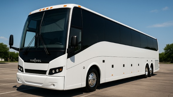 Exterior of Torrance Party Bus Company's 54 Passenger Charter Bus in Torrance
