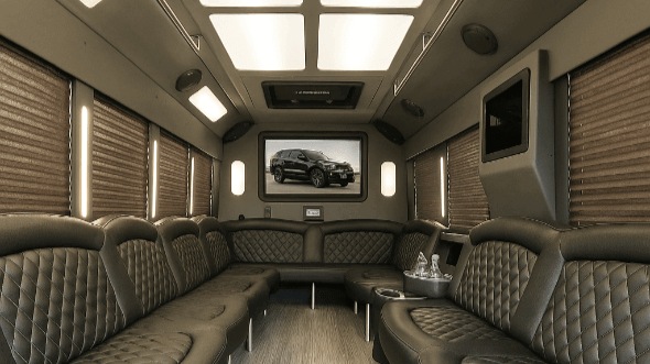 torrance 20 passenger party bus inside